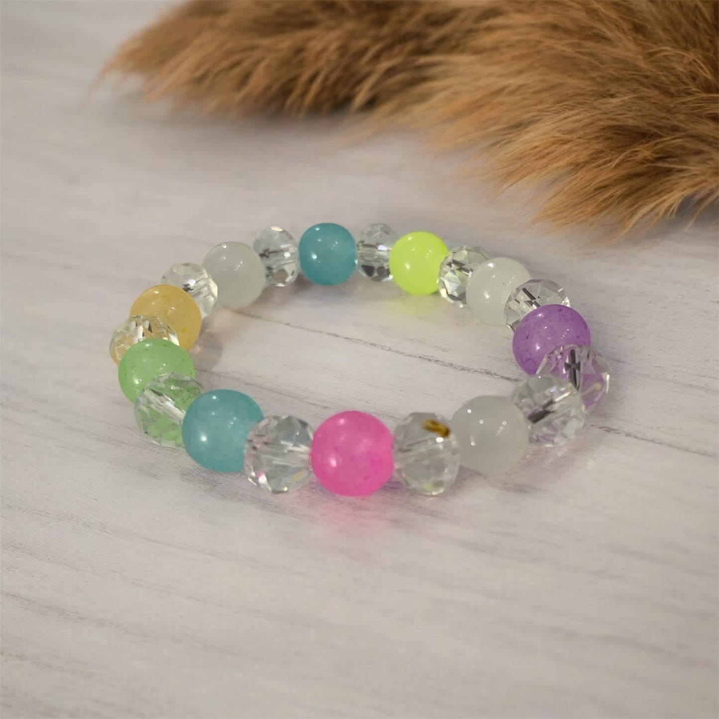 अंबिका Aura Rainbow Healing Bracelet – Positivity, Joy & Chakra Balance