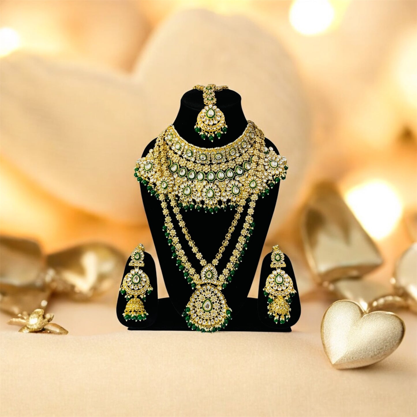 किशोरी जी नववधु Kundan Polki Premium Jewelry Set of 07 pcs