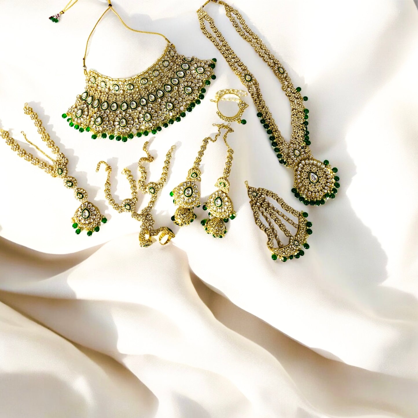 किशोरी जी नववधु Kundan Polki Premium Jewelry Set of 07 pcs