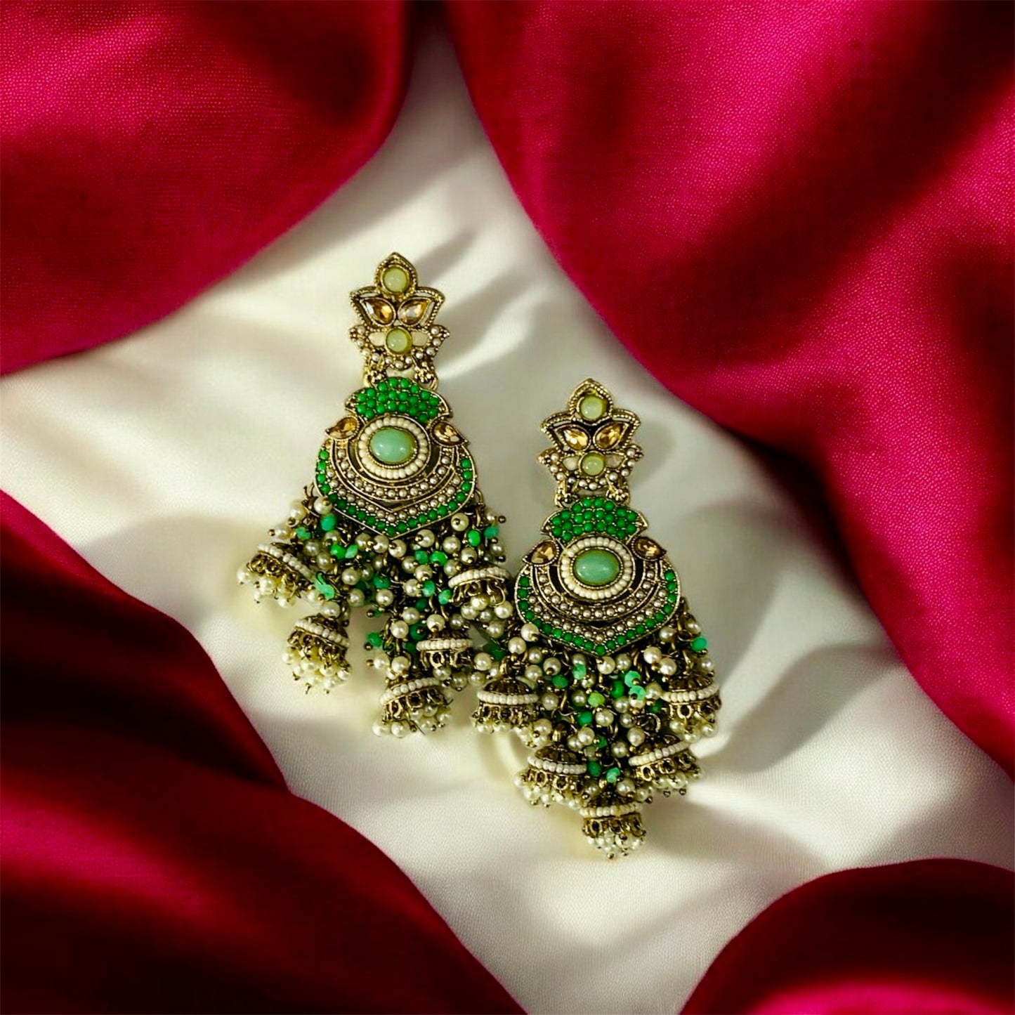 कान्हा Gold-Plated Chandbali Earrings