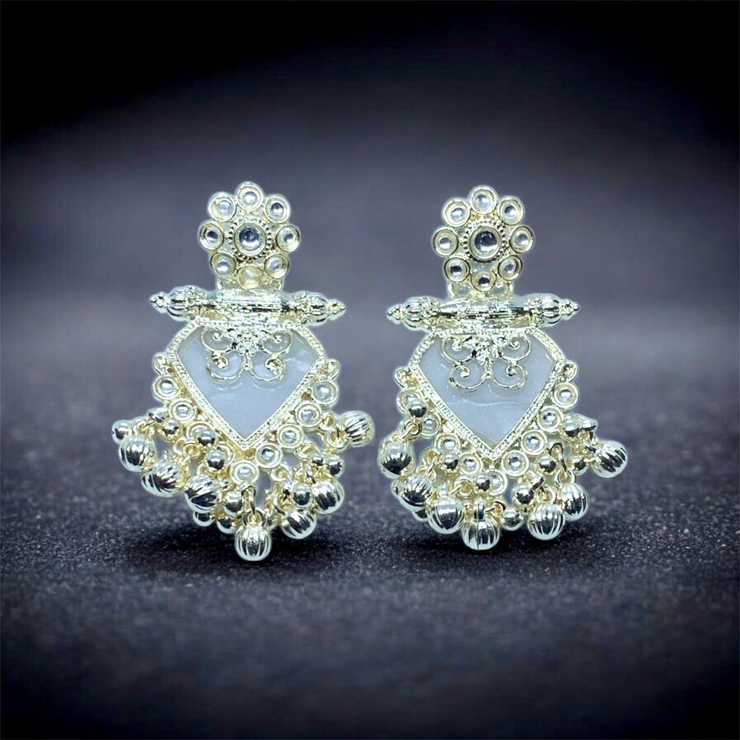 (Kanha) Divine Kundan & Ghungroo Stud Drops | Ashalite