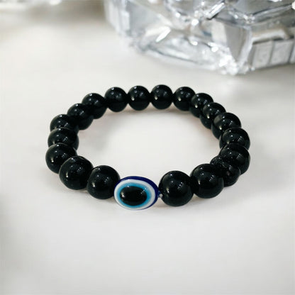 Chandrika Black Evil Eye Protection Bracelet by Ashalite — strong aura shield bracelet India