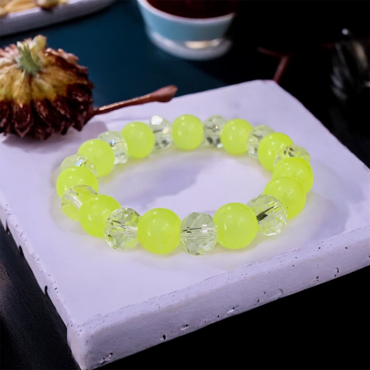ब्राह्मणी Neon Aura Energy Bracelet – Clarity, Confidence & Positive Vibration