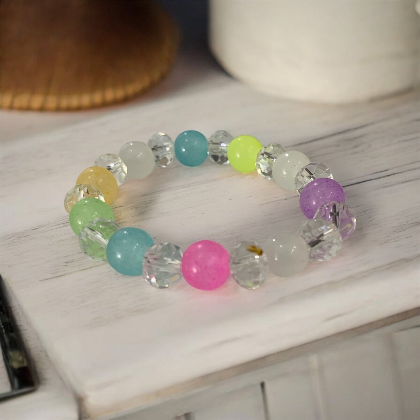 अंबिका Aura Rainbow Healing Bracelet – Positivity, Joy & Chakra Balance