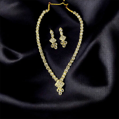 Floral motif necklace with earrings — Ashalite artificial jewellery for women