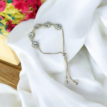 Aparnaa CZ bracelet front view — delicate cubic zirconia bracelet online India