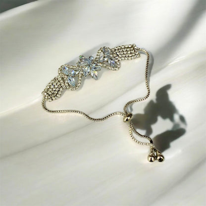 American diamond bracelet worn on model — Ashalite premium jewellery