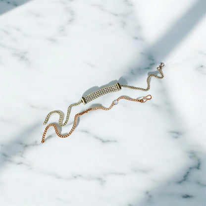 Uma American diamond bracelet set worn on model — Ashalite premium jewellery

