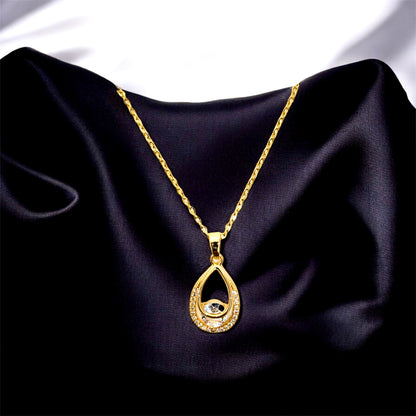 Close-up of ShailPutri pendant gold plated design — buy goddess pendant India