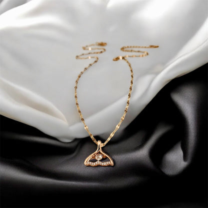 Close-up of Shaijla pendant gold plated design detail — buy goddess pendant India