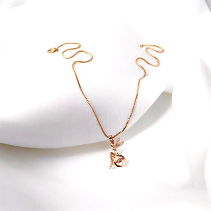 Ananya Rose Gold Pendant Symbol of Grace and Purity by Ashalite — rose gold pendant India