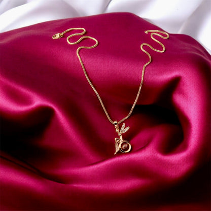 Ananya rose gold pendant front view — rose gold goddess pendant online India