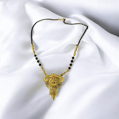 Aparna mangal sutra front view — gold plated daily wear mangal sutra India