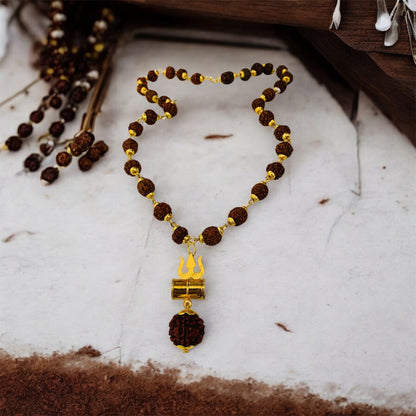 Shiv Tatv Rudraksha mala front view — Rudraksha mala online India