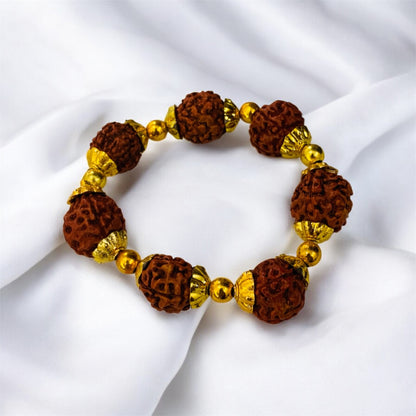 Panchmukhi Rudraksha bracelet front view — Panchmukhi bracelet online India