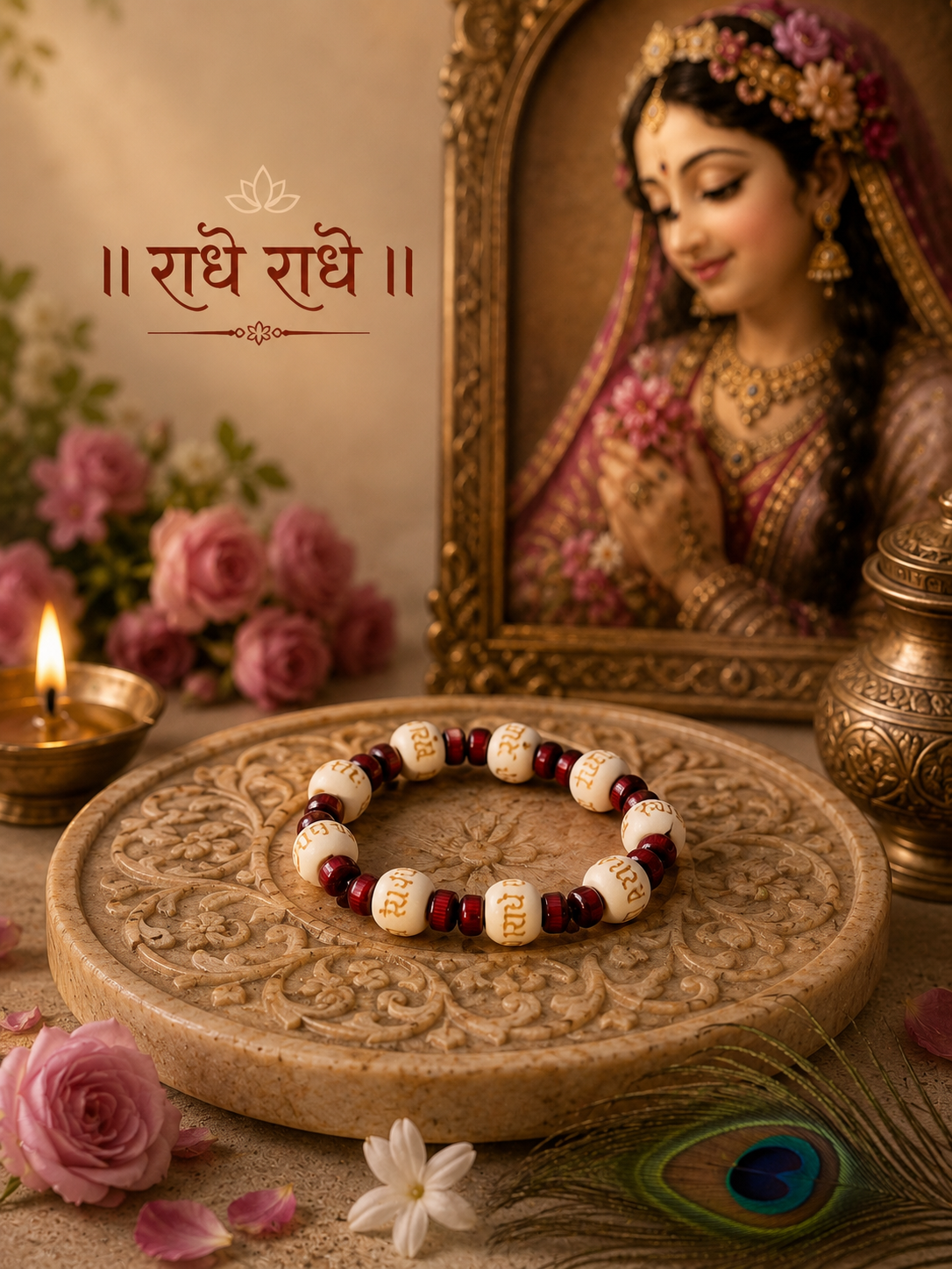 Tulsi Bracelet from Banke Bihari Sacred Combo by Ashalite — buy Tulsi bracelet online India